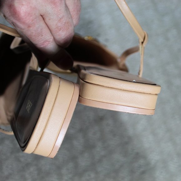 Zara Nude Slingback Flats with Toe Chain - LIKE NEW - Picture 5 of 6